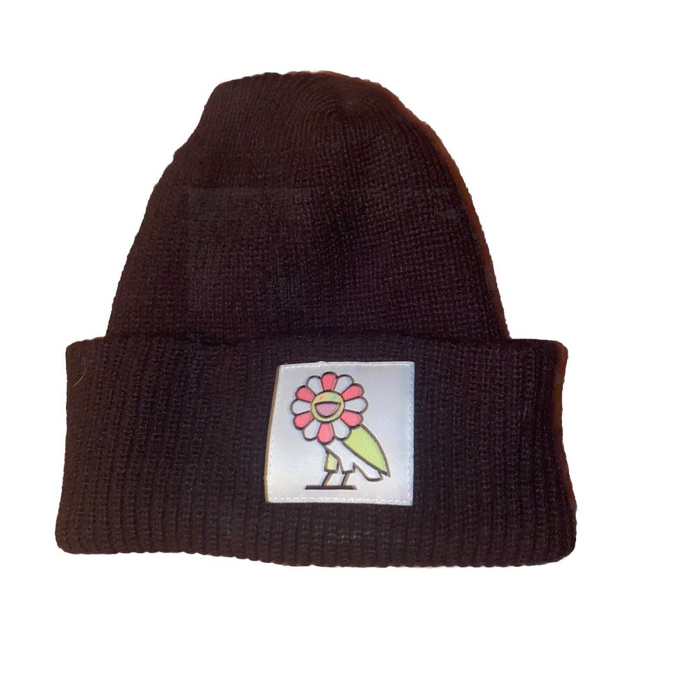 OVO x Takashi‎ Murakami Limited Edition Knit hat Beanie October's Very Own black